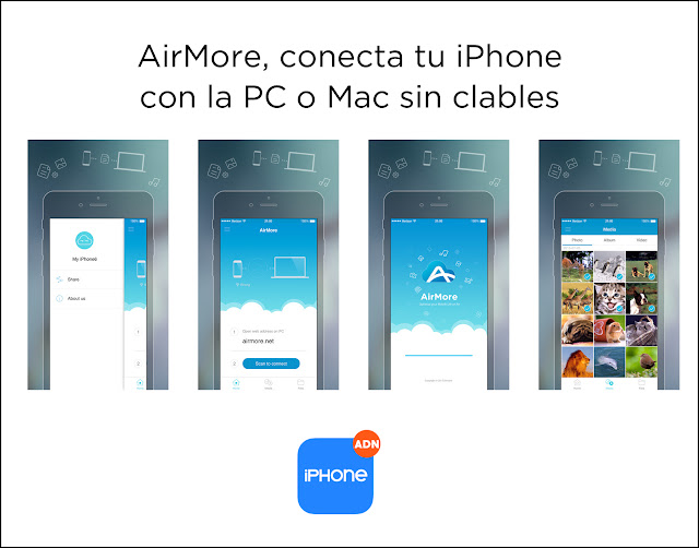 AirMore, conecta archivos sin cable de iPhone y tu computadora