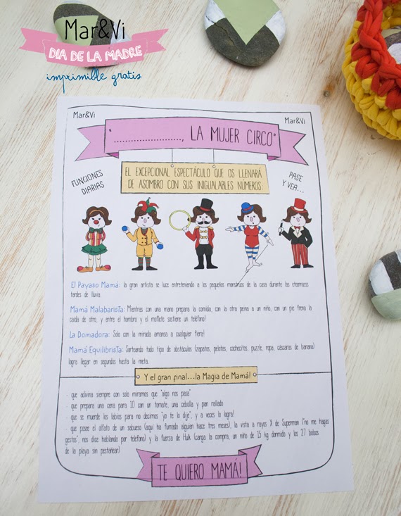 Lámina para imprimir gratis para el día de la madre