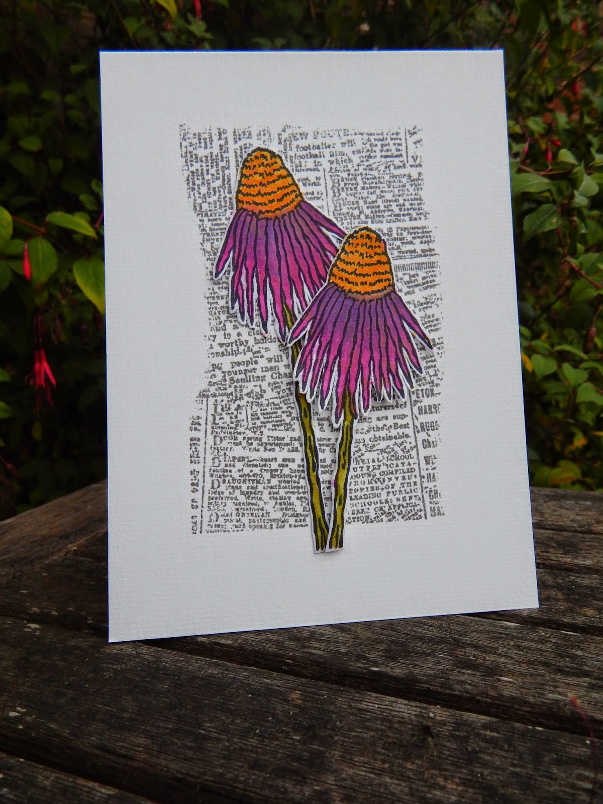 CraftEPlace Flowers and Newsprint