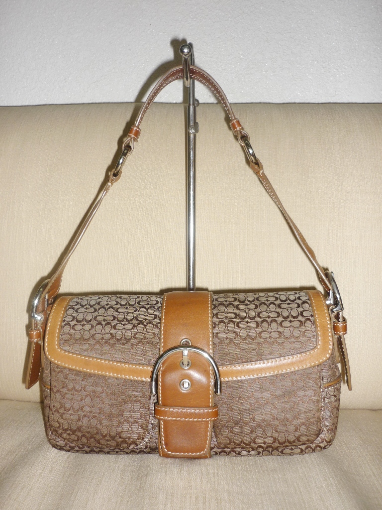 YUS BRANDED BAG: authentic coach leather brown handbag 6