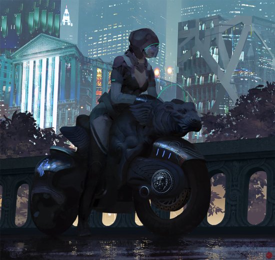 As ilustrações de ficção científica com um toque cyberpunk de Brandon Liao Brandon Liao deviantart artstation ilustrações ficção científica fantasia cyberpunk sombrio