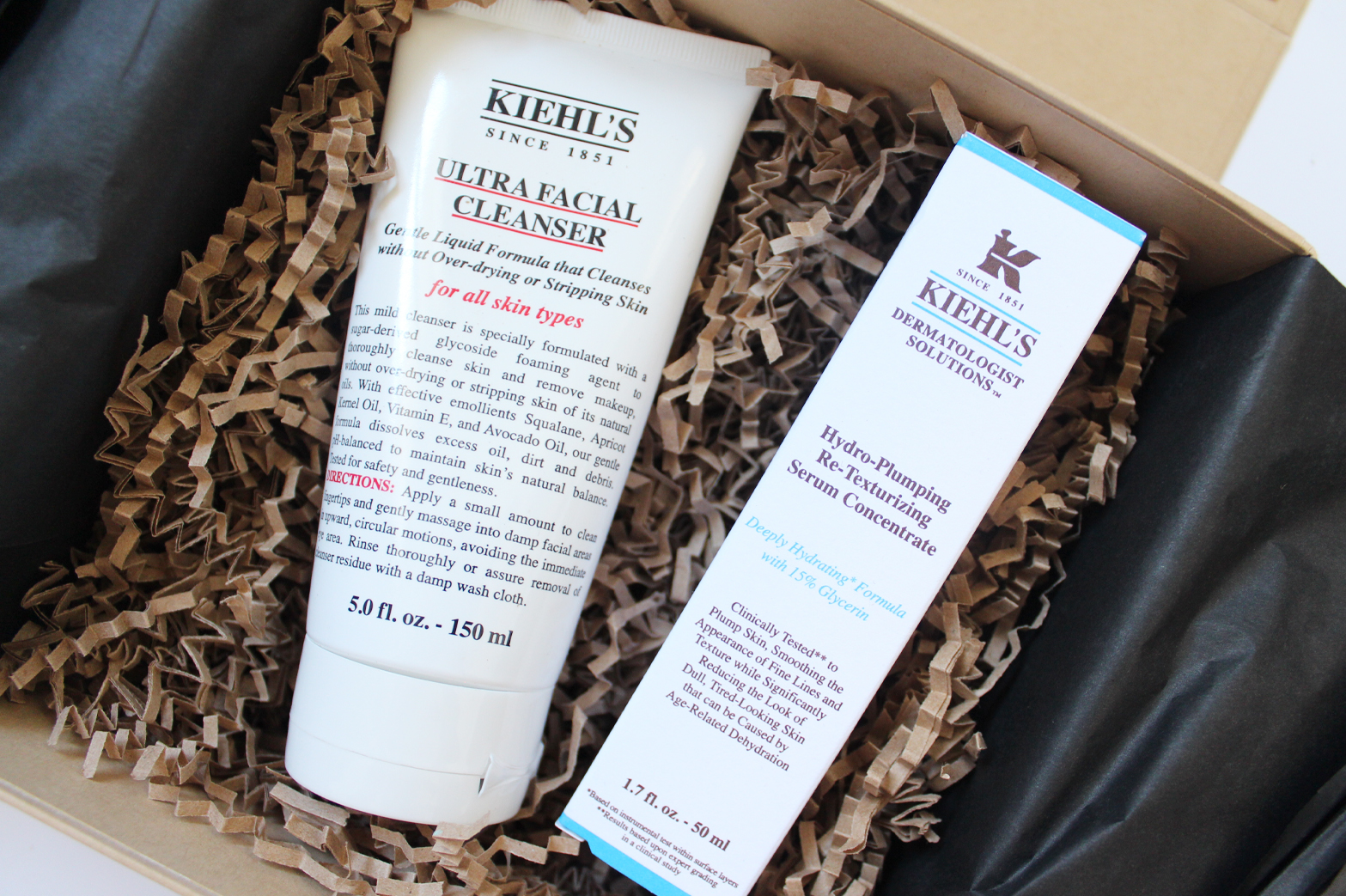 KIEHLS | Ultra Facial Cleanser + Hydro-Plumping Re-Texturizing Serum Concentrate - CassandraMyee