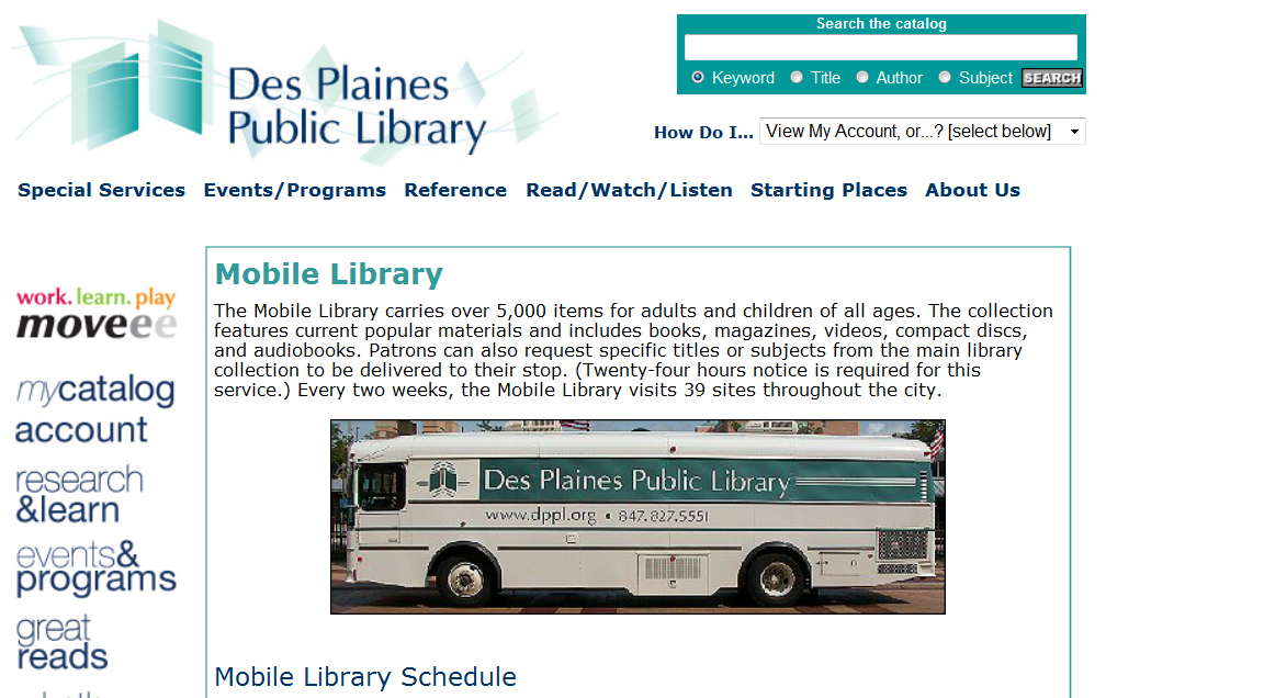Retiring Guy's Digest Des Plaines Public Library Ends Bookmobile Service After 42 Years