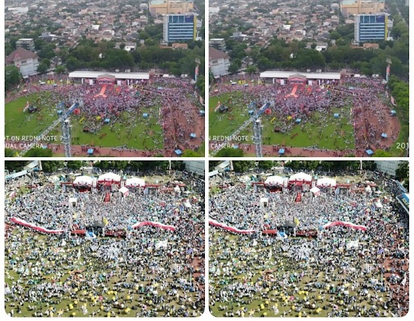 Perbedaan Mencolok Massa Kampanye 01 dan 02 di Kampung Jokowi