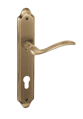 maner usa Tolosa bronz grafiat pe placă clante usi PVC nichel Verofer Solodoor