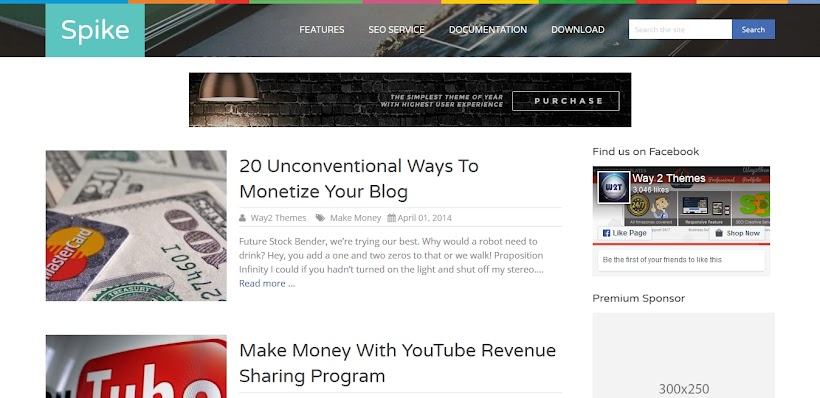 Spike Free Blogger Template