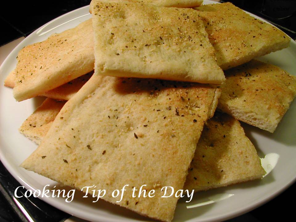Cooking Tip of the Day Recipe Quick and Easy Herbed Parmesan Flatbread