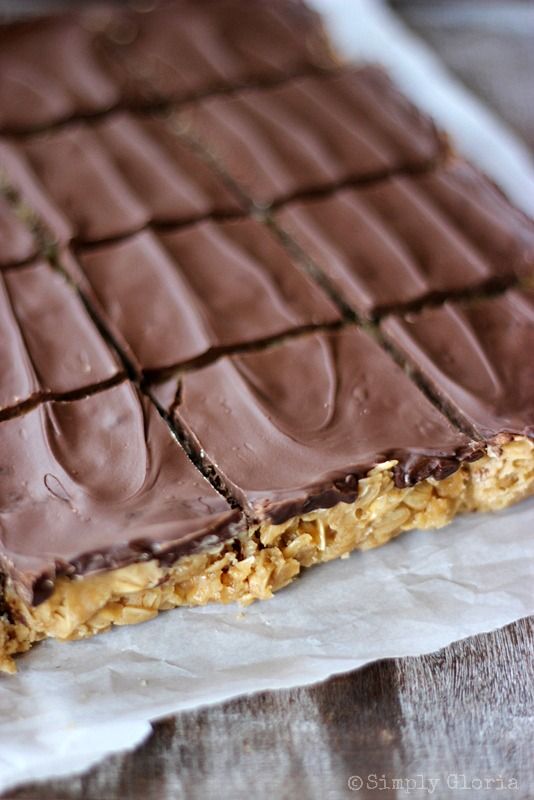 NoBake Oatmeal Peanut Butter Bars Cocina Adicto