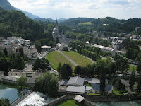 Vistas del Santuario de Lourdes desde el Castillo de Eyrie
