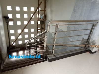 Railing Stainless pemasangan di Rumah Bpk Joshua di Bulak Barat Cipayung Depok