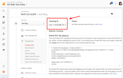 Google analytics Tracking ID blogger, google analytics, Tracking id,