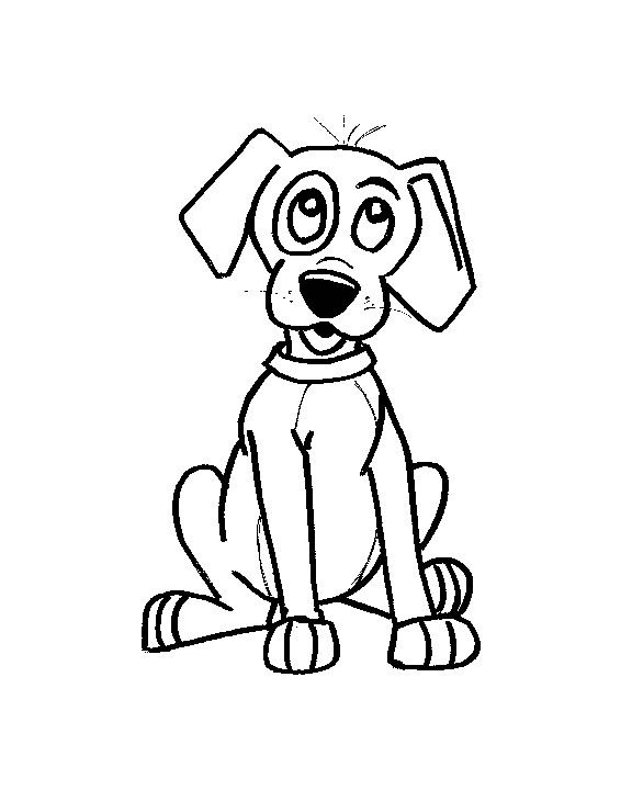 Cute Dog Coloring Pages title=