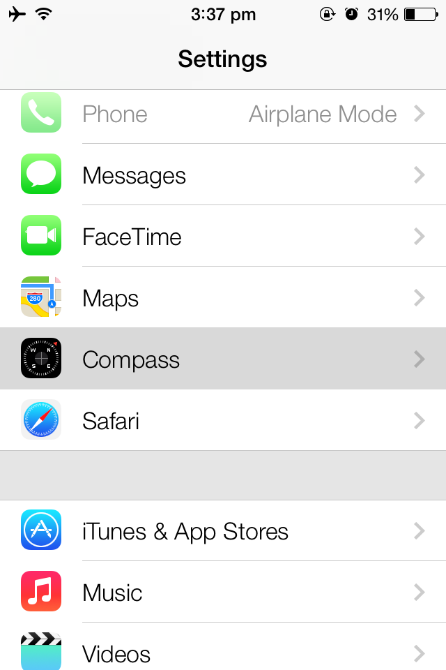 iOS 7 Beta 1 Compass Fix extramaster
