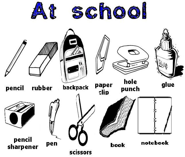 Learning English School Supplies