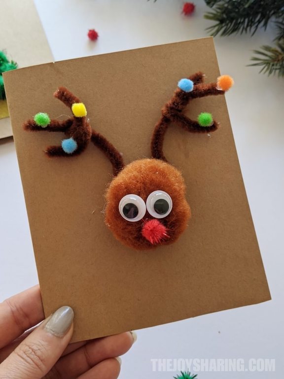 Pom Pom Christmas DIY Cards - The Joy of Sharing
