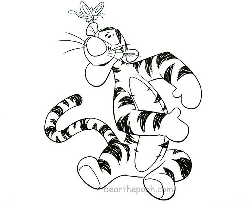 Cartoons Coloring Pages: Tigger Coloring Pages