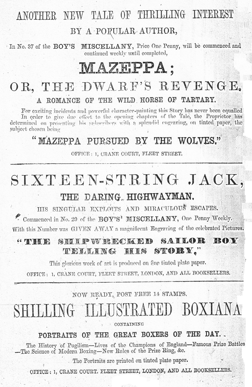 Yesterday’s Papers Mazeppa