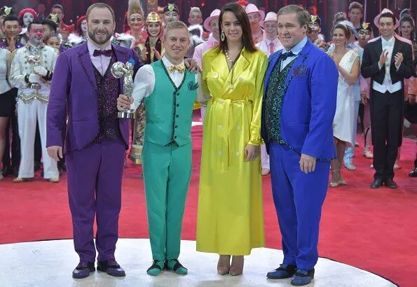 Princess Stephanie, Pauline Ducruet, Louis Ducruet and Camille Gottlieb attended the awards ceremony of International Circus Festival