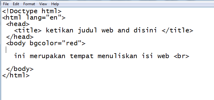 Belajar Pengertian Kode HTML Dasar Pada Website Statis - Belajar