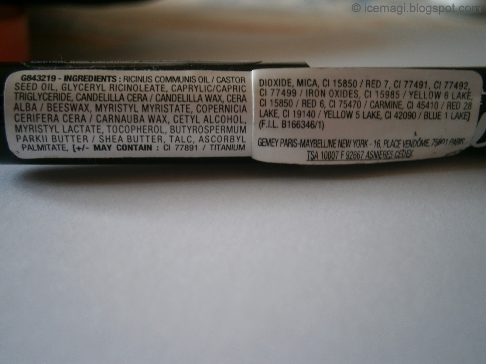 Maybelline Color Drama lip pencil ingredients Maybelline Color Drama lip pencil ingredients