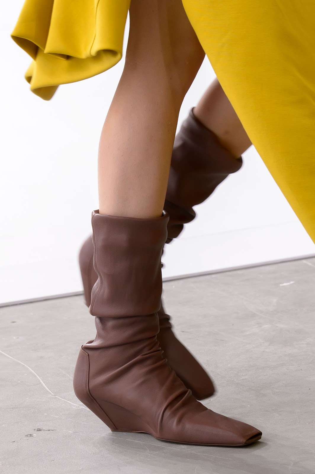 rick owens peep toe boots
