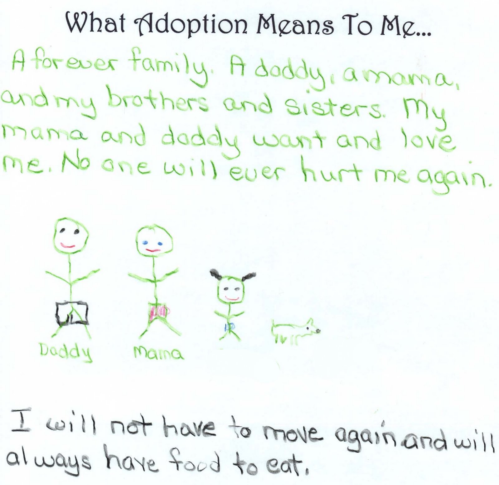 What Adoption Means To Me What Adoption Means To Me