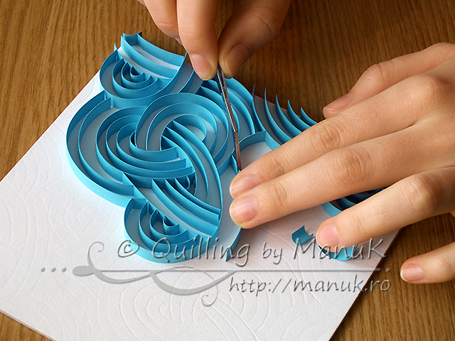 quilled quilled-mavi-kagit-