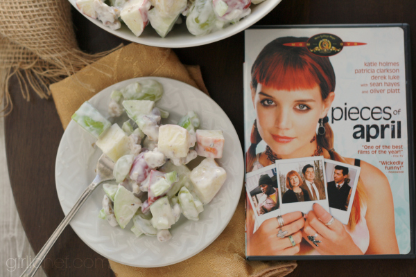 Waldorf Salad inspired by Pieces of April for #FoodnFlix #Thanksgiving