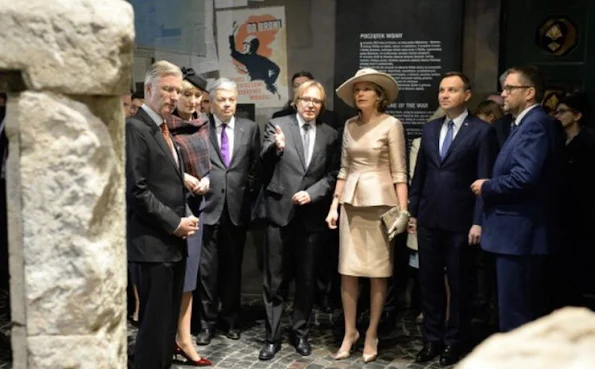 Queen Mathilde of Belgium, King Philippe of Belgium, Poland's President Andrzej Duda and Poland's First Lady Agata Kornhauser-Duda