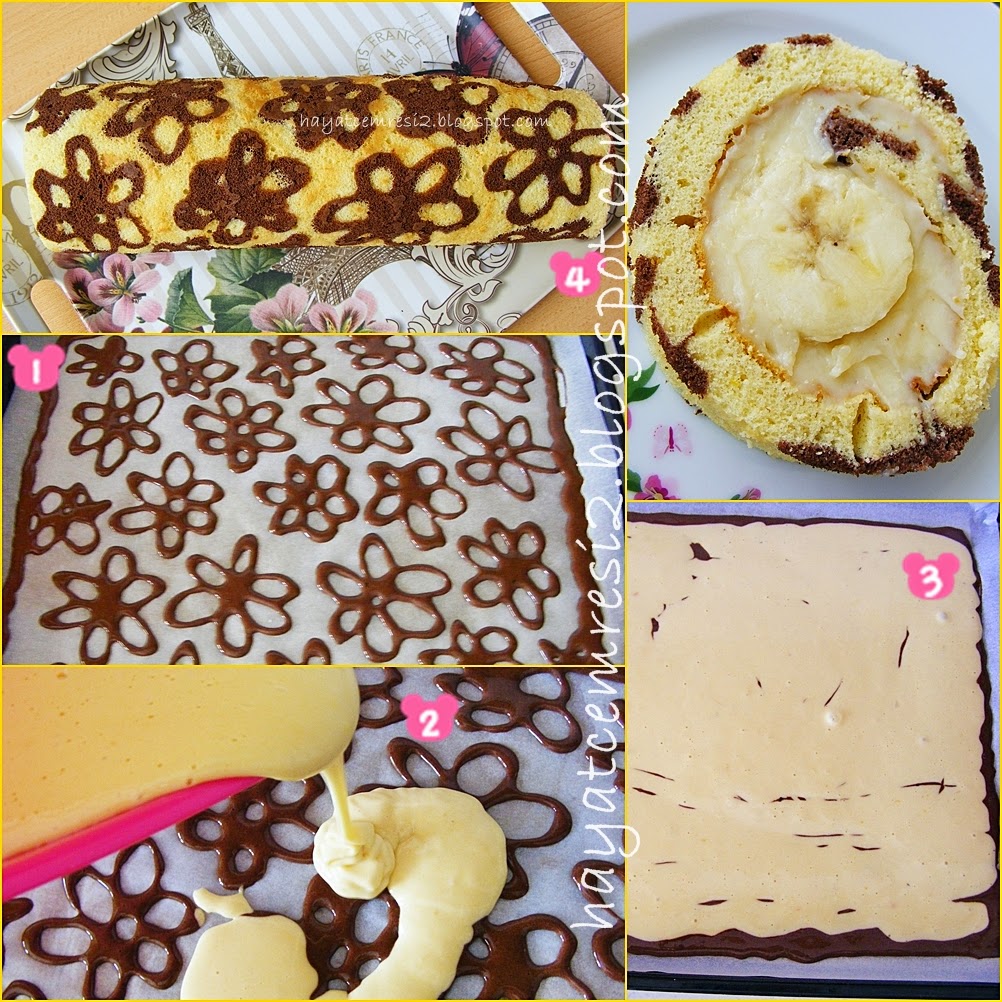 HAYATCEMRESİ Çiçek Desenli Rulo Pasta