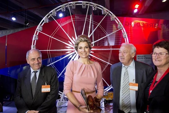 King Willem-Alexander and Queen Maxima of The Netherlands attend an strategic business dialogue at Les Docks in Paris, France