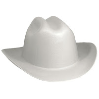 white cowboy helmet