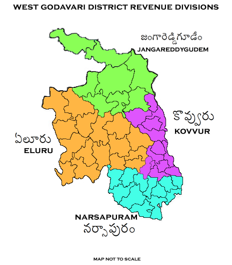 East Godavari District Road Map : Tsunami Affected Areas in East