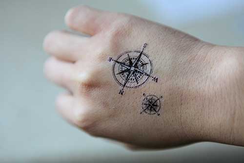 hand compass tattoo el pusula dövmesi hand compass tattoo el pusula dövmesi