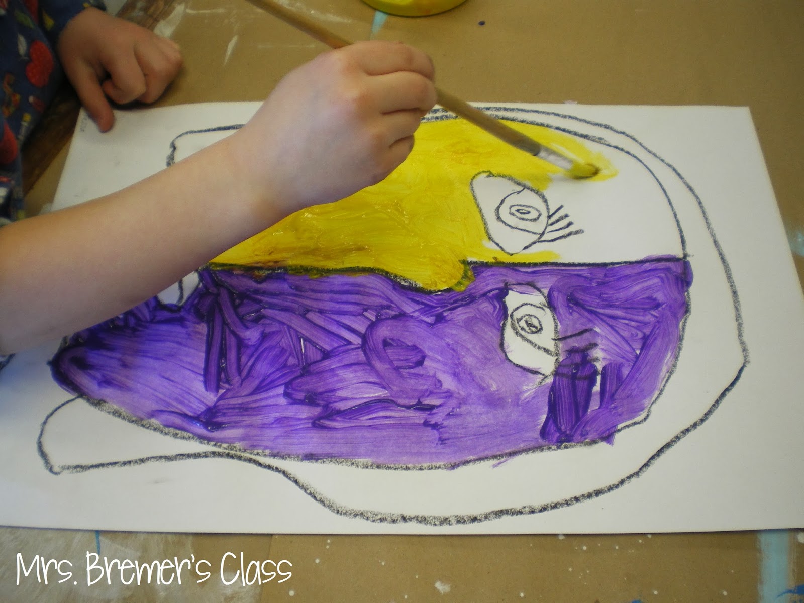 Art activities that show feelings...in Picasso's style! #kindergarten #1stgrade #kindergartenart #1stgradeart