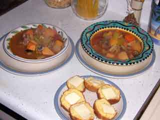 Beef stew ready to serve