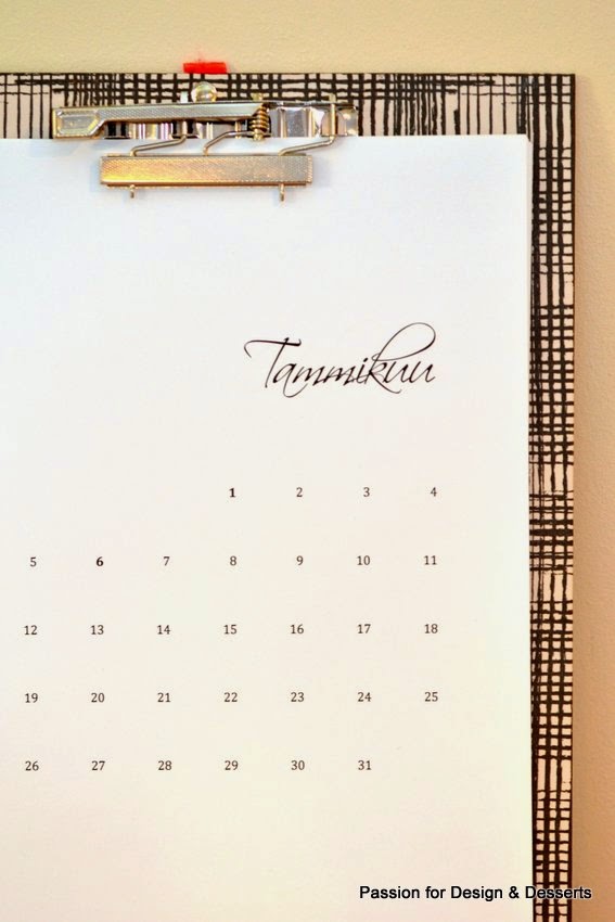 Tulostettava DIY-kalenteri 2015