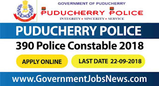 Puducherry Police Recruitment 2018 390 Police Constable Apply Online Puducherry Police Recruitment 2018 390 Police Constable Apply Online