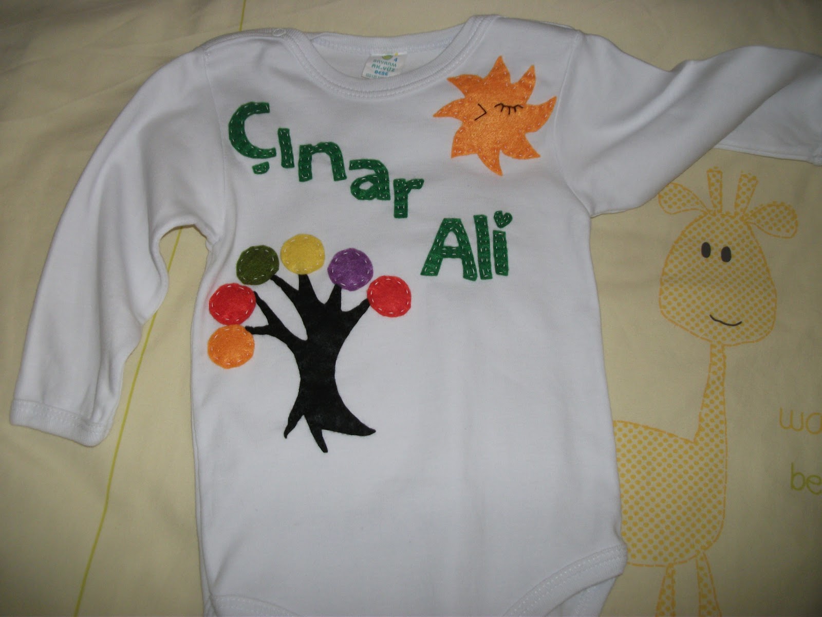 Kuzeyin Annesinden Keçe İsme Özel Bebek Badisi Çınar Ali