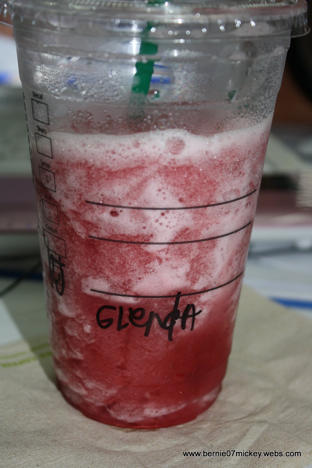 F1 Digital Scrapaholic My Starbucks Raspberry Blackcurrant Blended