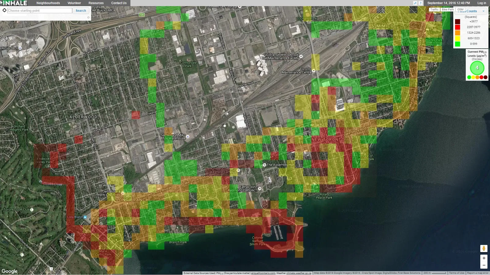 Toronto's Air Pollution Map