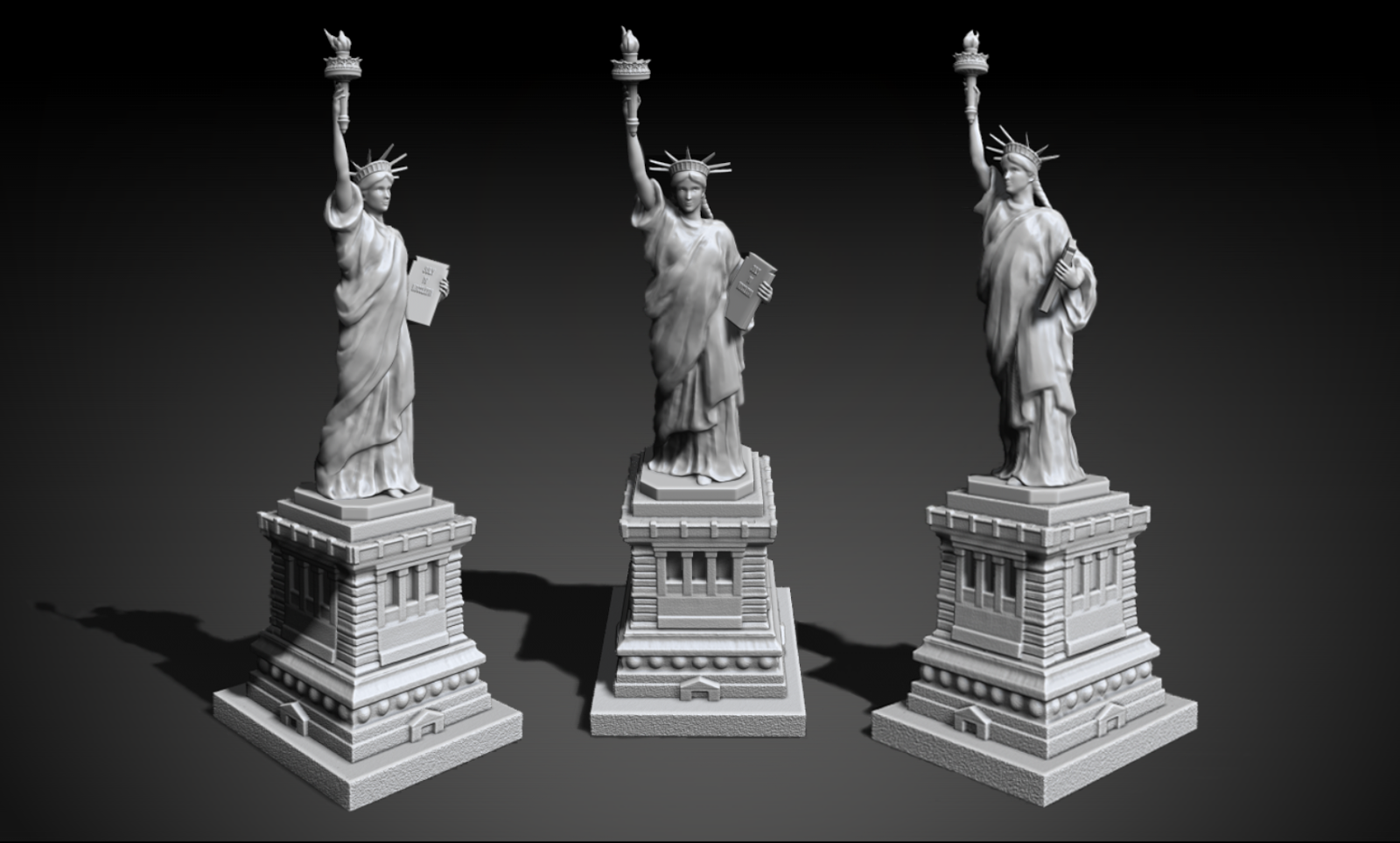 Michael Ferrari Fontana Statue Of Liberty 3d Model And SLS Output Michael Ferrari Fontana Statue Of Liberty 3d Model And SLS Output