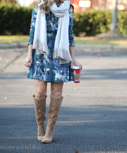 Two Peas in a Blog: Winter Floral Dress Perfect for Thanksgiving