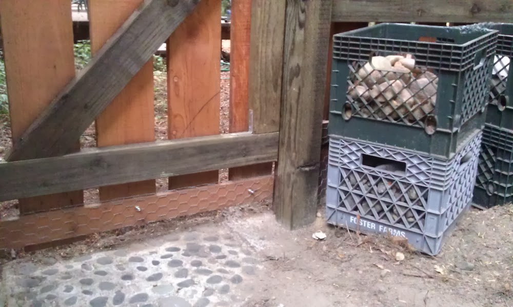 Our House Huskyproofing the fence