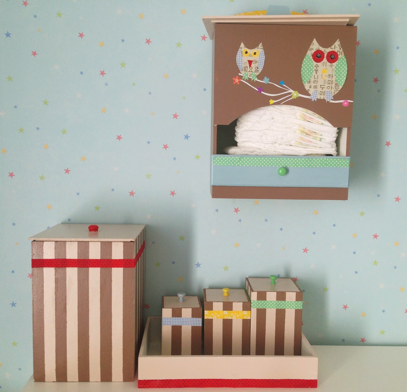 kit trocador lindo coruja, nursery, faça você mesmo, quarto bebe, decoração