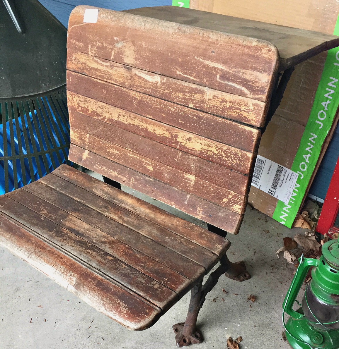 Antique School Desk Upcycle With Milk Paint Stencils Organized
