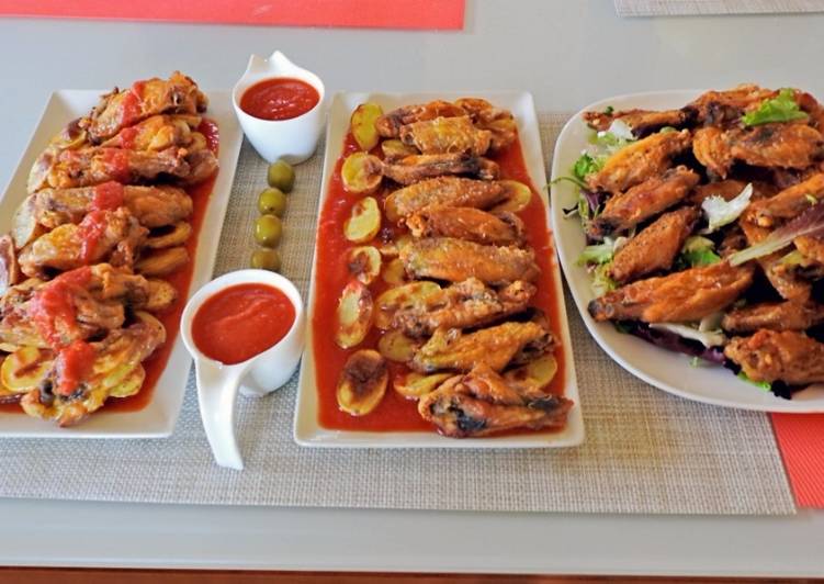 LOS PUCHEROS DE LA JUANI PATATAS BRAVAS CON ALITAS DE POLLO