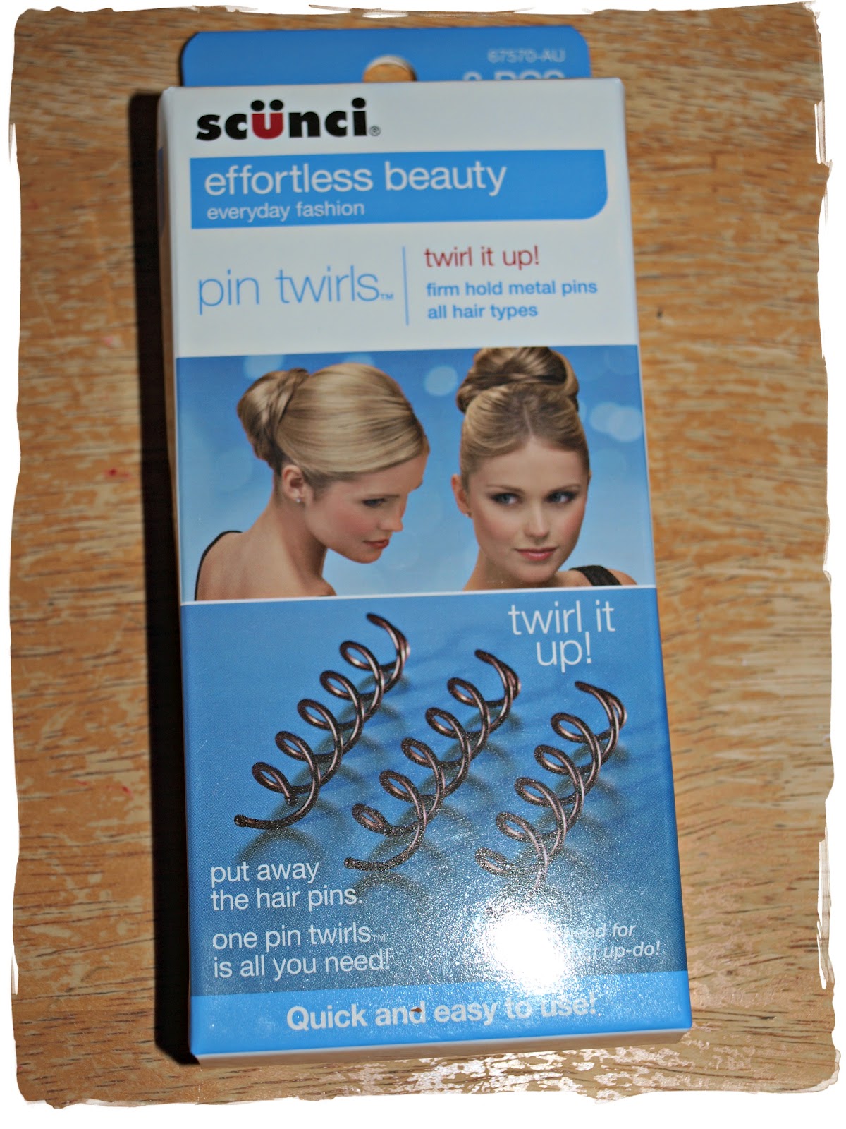 Quick updo using scunci pin twirls {video}