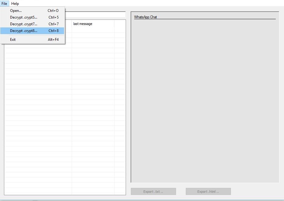 Desencriptar Archivos Whatsapp Crypt8 En Pc