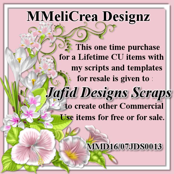 MMeliCrea Designz CU4CU License